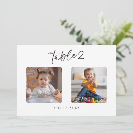 Numéros de table de mariage Photos par âge Moderne (Debout devant)