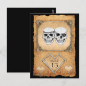 numéros de table de mariage pirate (Devant / Derrière)