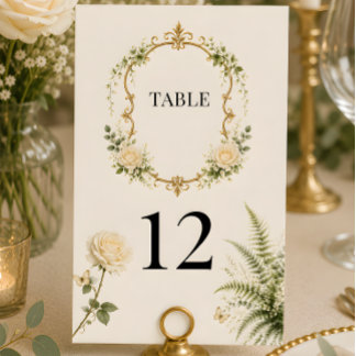 Numéros de table de mariage pour jardin secret de
