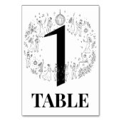 Numéros de table de mariage pour une soirée disco (Dos)