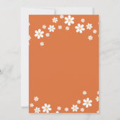 Numéros de table de mariage rétro Daisy Orange (Dos)