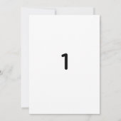 Numéros de table de mariage Rose Lavande (Dos)