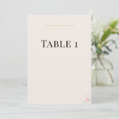 Numéros de table de mariage rose luxueux (Debout devant)
