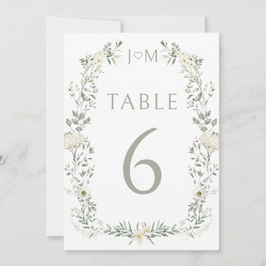 Numéros de table de mariage rustique eucalyptus ja (Devant)