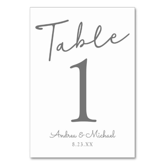 Numéros de table de mariage | Signature Script (Gr (Par défaut)