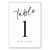 Numéros de table de mariage simples et modernes po (Par défaut)