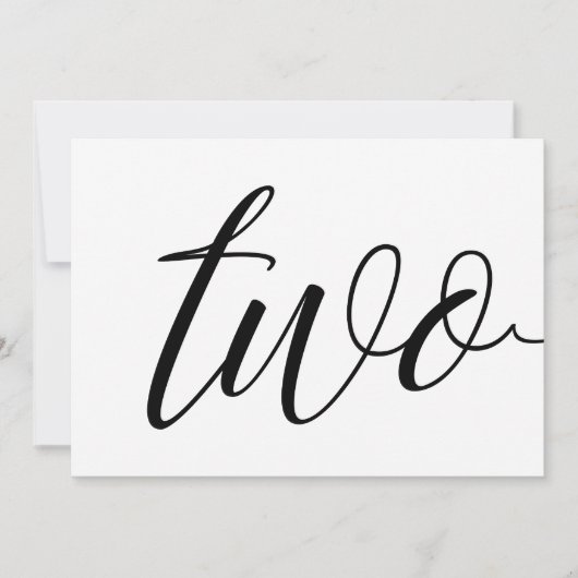 Numéros de table de mariage - Typographie Luxe - N (Devant)