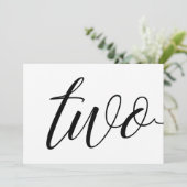 Numéros de table de mariage - Typographie Luxe - N (Debout devant)