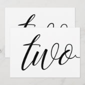 Numéros de table de mariage - Typographie Luxe - N (Devant / Derrière)