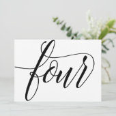 Numéros de table de mariage - Typographie Luxe - N (Debout devant)