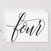 Numéros de table de mariage - Typographie Luxe - N (Dos)