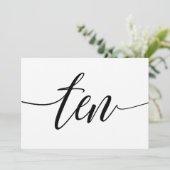 Numéros de table de mariage - Typographie Luxe - N (Debout devant)