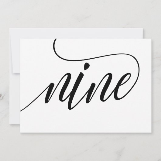 Numéros de table de mariage - Typographie Luxe - N (Devant)