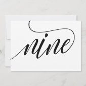 Numéros de table de mariage - Typographie Luxe - N (Dos)