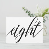 Numéros de table de mariage - Typographie Luxe - N (Debout devant)