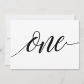 Numéros de table de mariage - Typographie Luxe - N (Devant)