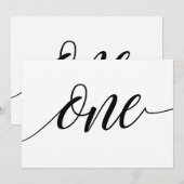 Numéros de table de mariage - Typographie Luxe - N (Devant / Derrière)