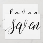 Numéros de table de mariage - Typographie Luxe - N (Devant / Derrière)