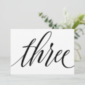 Numéros de table de mariage - Typographie Luxe - N (Debout devant)