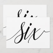 Numéros de table de mariage - Typographie Luxe - N (Devant / Derrière)