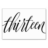 Numéros de table de mariage - Typographie Luxe - N (Dos)