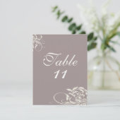 Numéros de table de mariage Vintage Swirl (Debout devant)