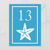 Numéros de table de poisson étoile (bleu / blanc) (Devant)