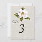 Numéros de table de réception Chic Magnolias du Su (Dos)