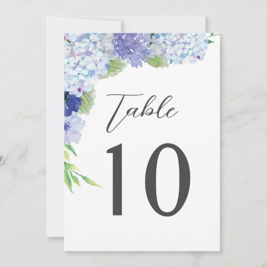 Numéros de table de réception de mariage aux horte (Devant)