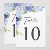 Numéros de table de réception de mariage aux horte (Devant / Derrière)