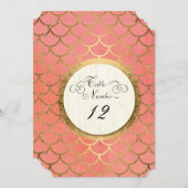 Numéros de table de réception en faux or Art déco  (Devant / Derrière)