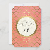 Numéros de table de réception or faux Art déco mar (Dos)