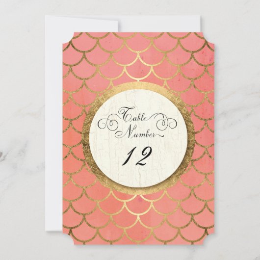Numéros de table de réception or faux Art déco mar (Dos)