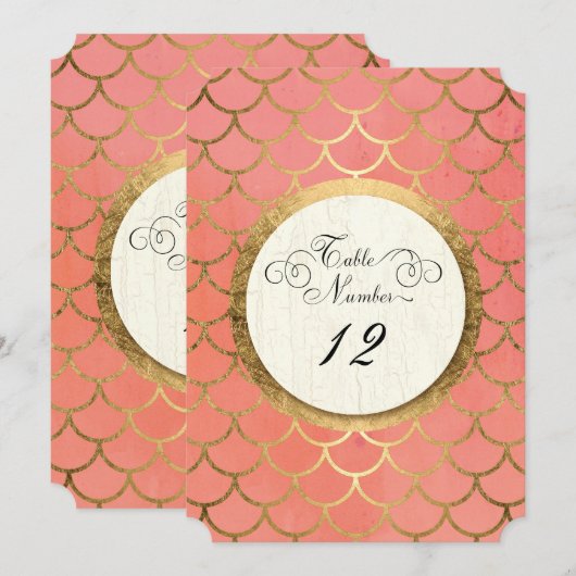 Numéros de table de réception or faux Art déco mar (Devant / Derrière)