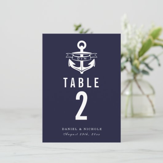 Numéros de table de thème nautique | MARIAGE (Debout devant)
