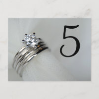 Numéros de table des anneaux mariages