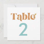 Numéros de table doubles faces Modern Retro (Dos)