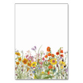 Numéros de table du Mariage fleur sauvage (Dos)