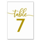 Numéros de Table | Élégant Mariage à l'écriture do (Dos)