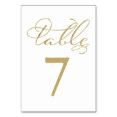 Numéros de table | Élégant Mariage Gold Foil (Dos)