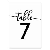 Numéros de table | Élégant Mariage noir et blanc (Par défaut)