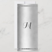 Numéros de table élégants argent métallisé floral (Dos)