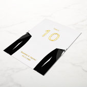 Numéros de table élégants de mariage gay en feuill (Rotation)