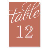 Numéros de table élégants en argile et blanc avec (Dos)