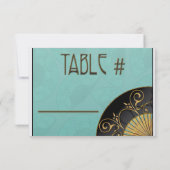 Numéros de table élégants en éventail (bleu) (Dos)