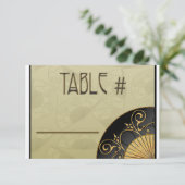 Numéros de table élégants éventail (Mousse) (Debout devant)