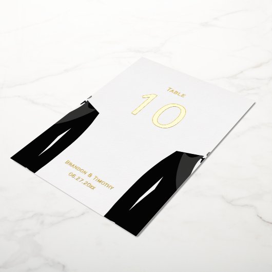 Numéros de table élégants pour mariage gay avec fe (Rotation)