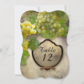 Numéros de table élégants Raisins de réception Vig (Dos)