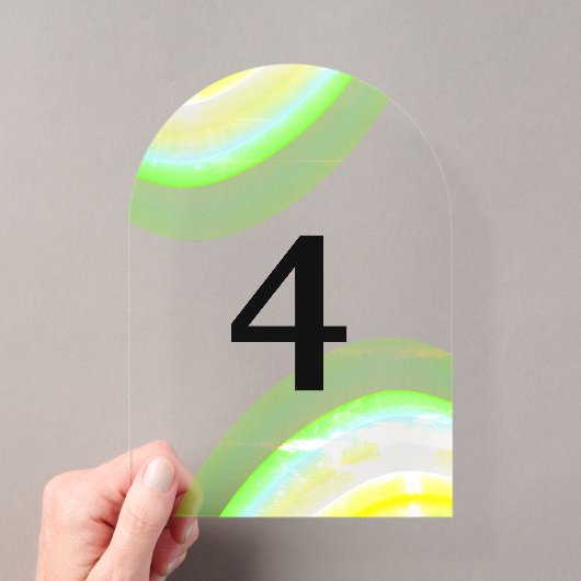Numéros de table élégants translucides (In situ (ordinateur de poche))
