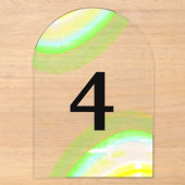 Numéros de table élégants translucides (Recto)